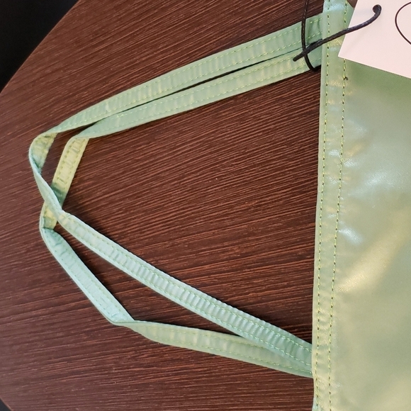 Cider Satiny Mini Bag in Light Green with an Embroidered "C" HandBag Style - Picture 4 of 8